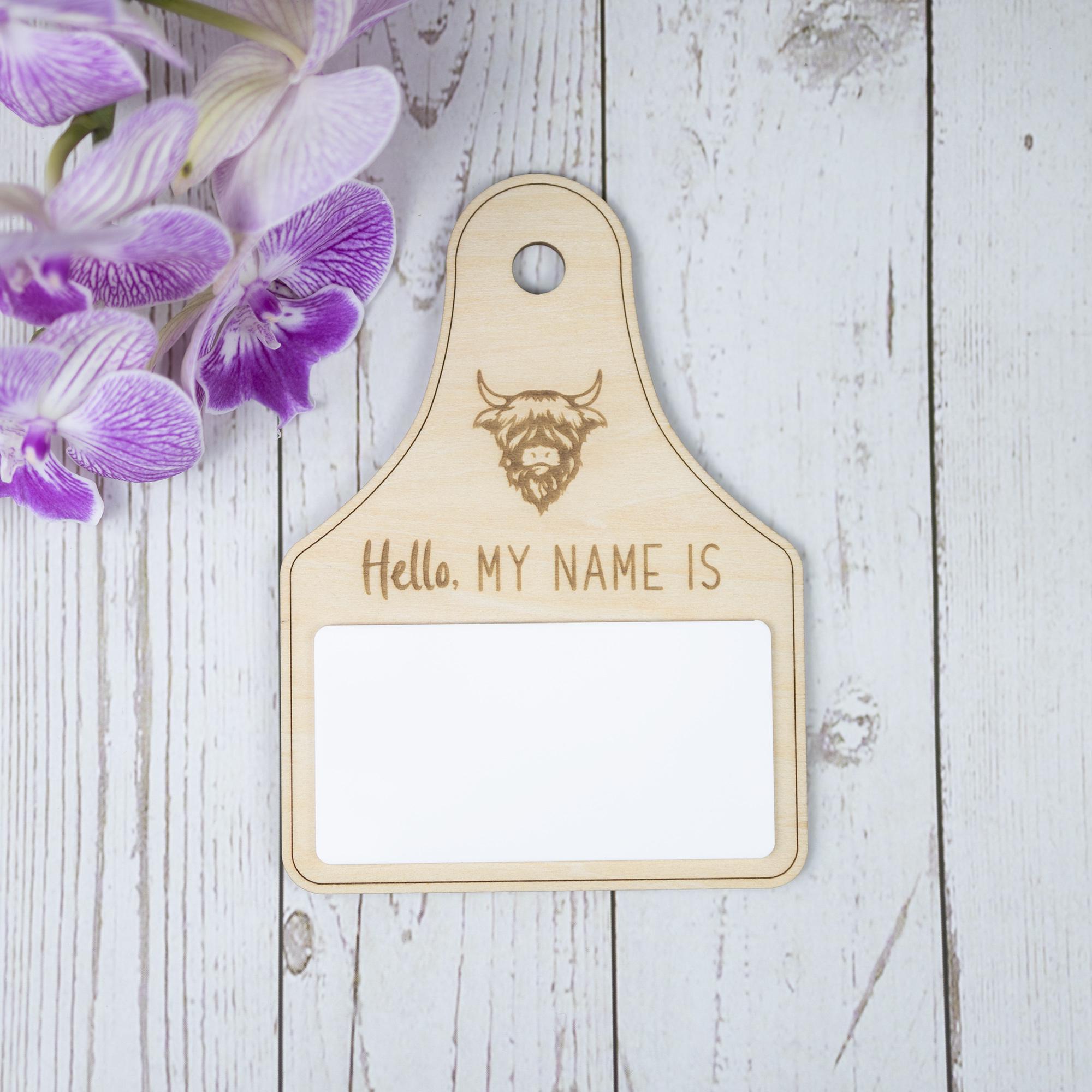 Highland Cow Baby Name Sign, Name Reveal Sign, Birth Announcement, Baby Birth Stats Sign, Baby Name Announcement, Name Announcement Sign
