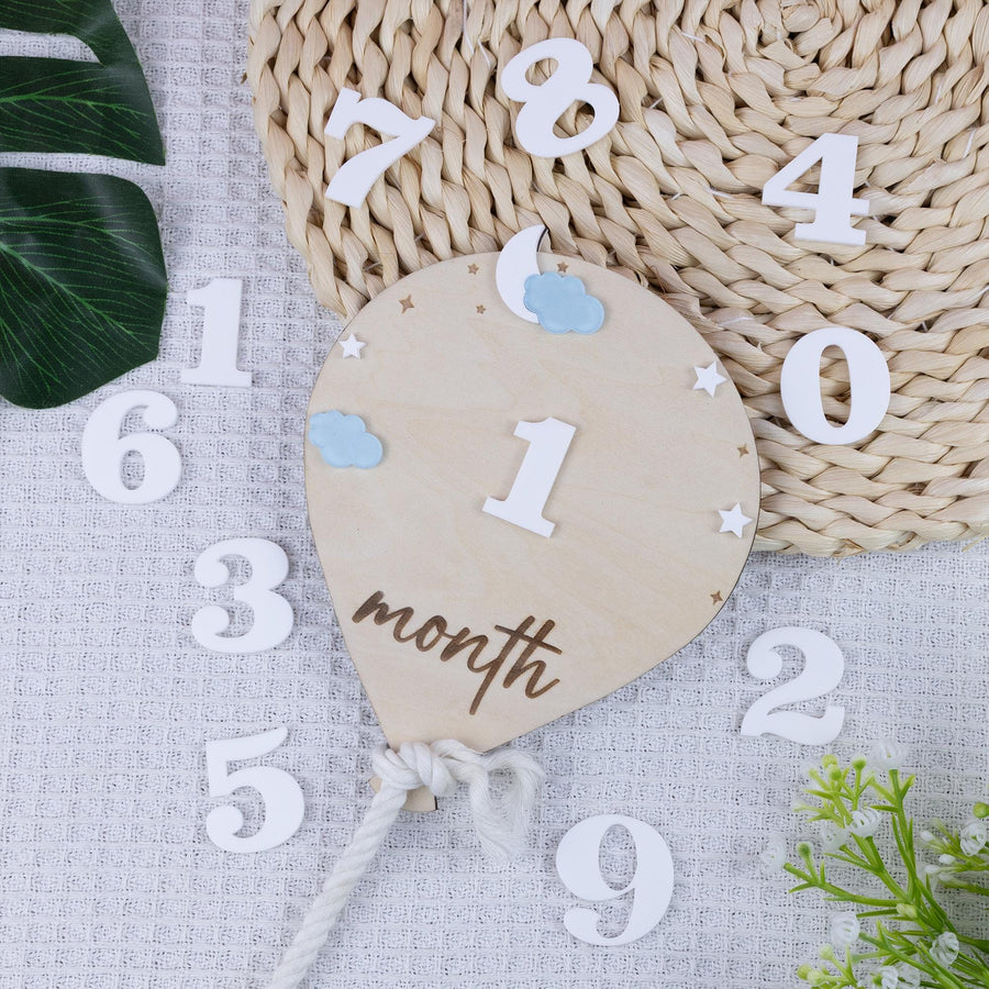 3D Monthly Milestone Discs for Baby Photos, Monthly Baby Milestone Discs, Engraved Wood Monthly Milestone Markers, Personalized Baby Sign