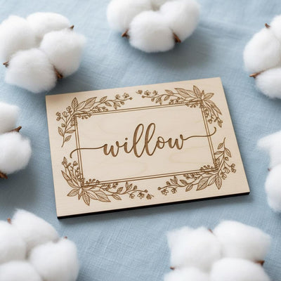 Personalized Wooden Baby Name Sign, Nursery Name Announcement Decor