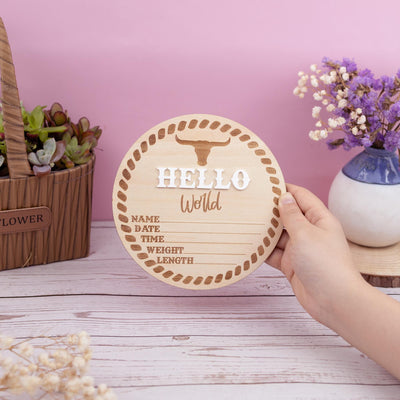Baby Boy Announcement Sign, Baby Announcement Name Sign for Hospital, Name Plate Announcement, Newborn Sign for Boy, Newborn Gift, 3D Sign