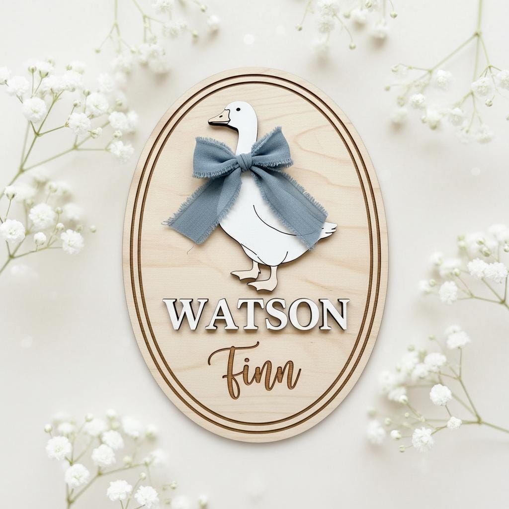 Personalized Baby Name Wood Sign, Hello World Nursery Decor