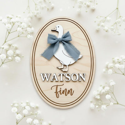 Personalized Baby Name Wood Sign, Hello World Nursery Decor