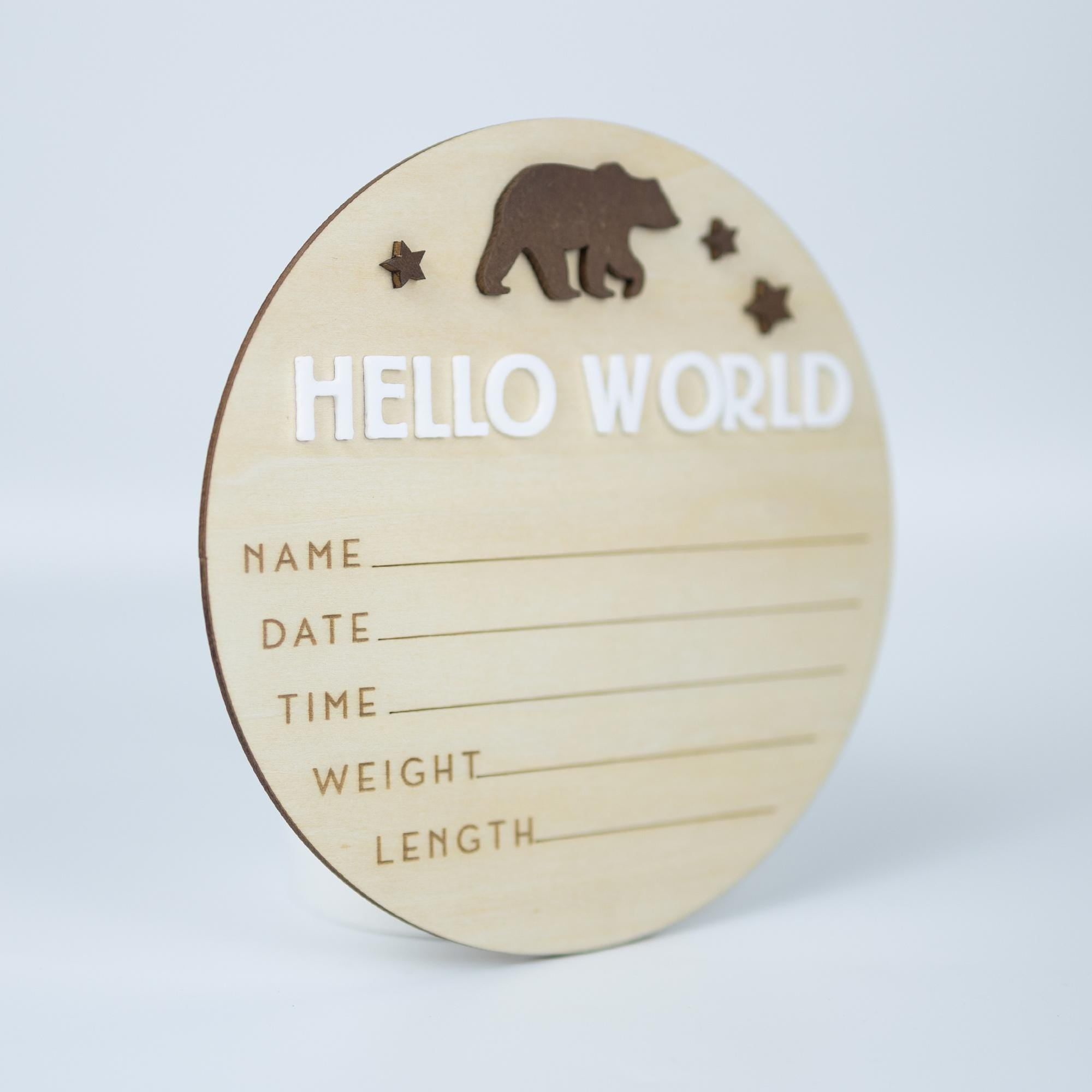 Hello World Sign, Birth Announcement, Birth Stats Sign, Baby Name Announcement, Hospital Name Sign, Newborn Wood Sign