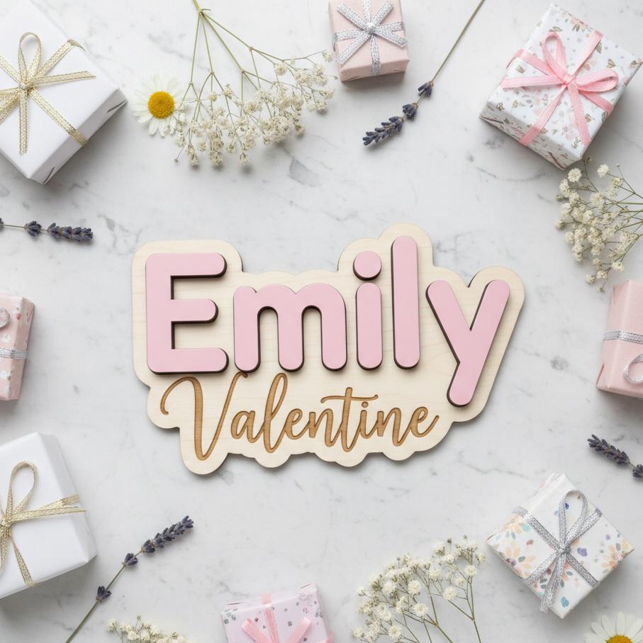 Custom Baby Name Sign, Personalized Baby Name Sign, Custom Baby Name Plaque, Nursery Name Sign, Baby Girl Room Decor, Newborn Name Sign
