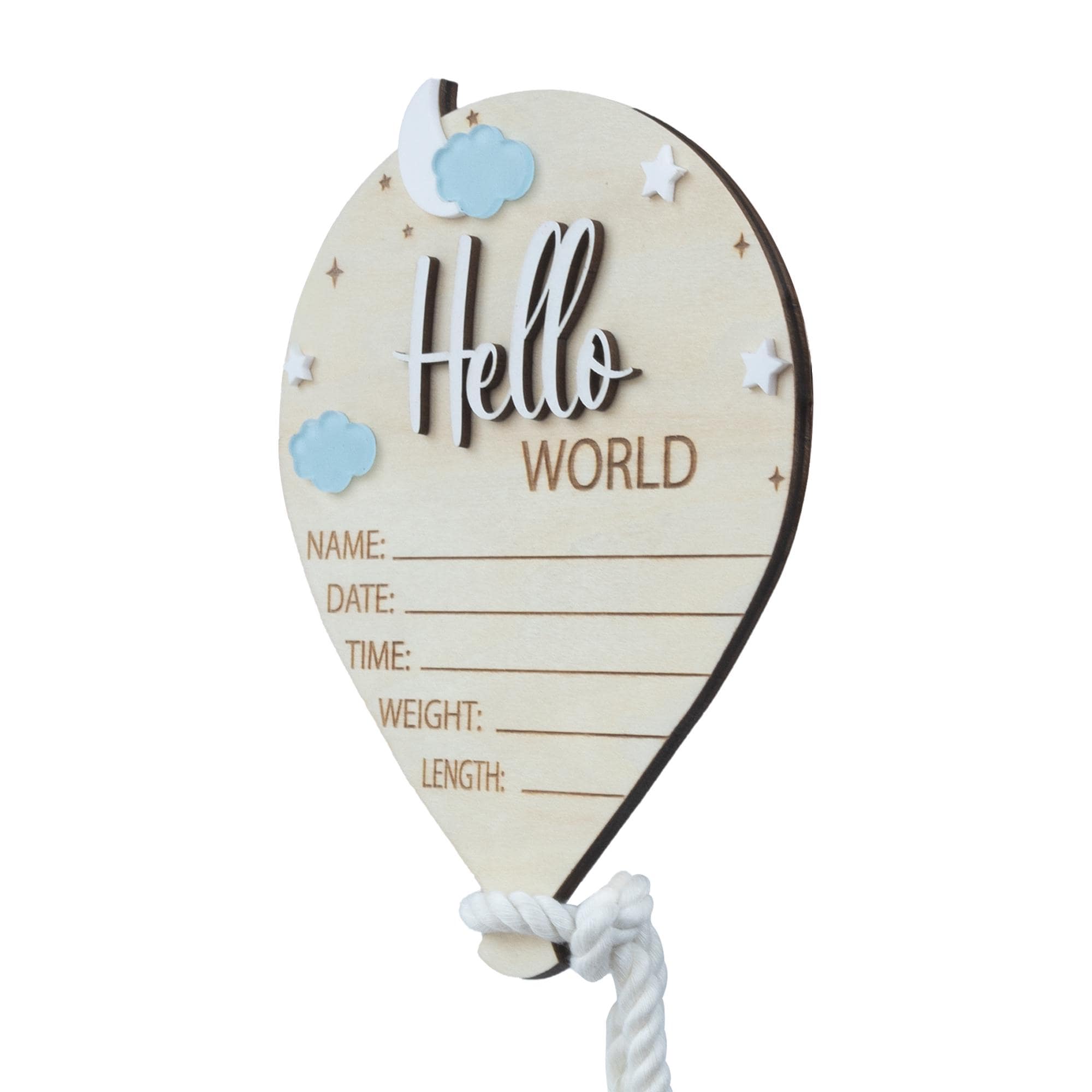 Air Balloon Baby Name Sign, Baby Photo Props, Hospital Birth Announcement Sign, Baby Stats Sign, Moon and Name Sign, Baby Boy Birth Signs