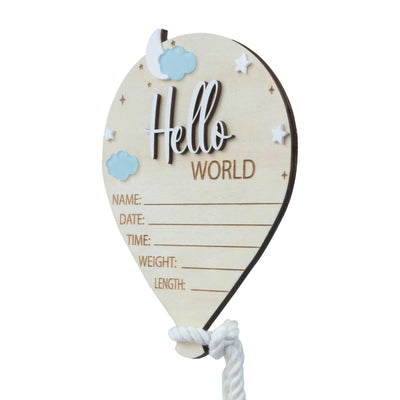 Air Balloon Baby Name Sign, Baby Photo Props, Hospital Birth Announcement Sign, Baby Stats Sign, Moon and Name Sign, Baby Boy Birth Signs