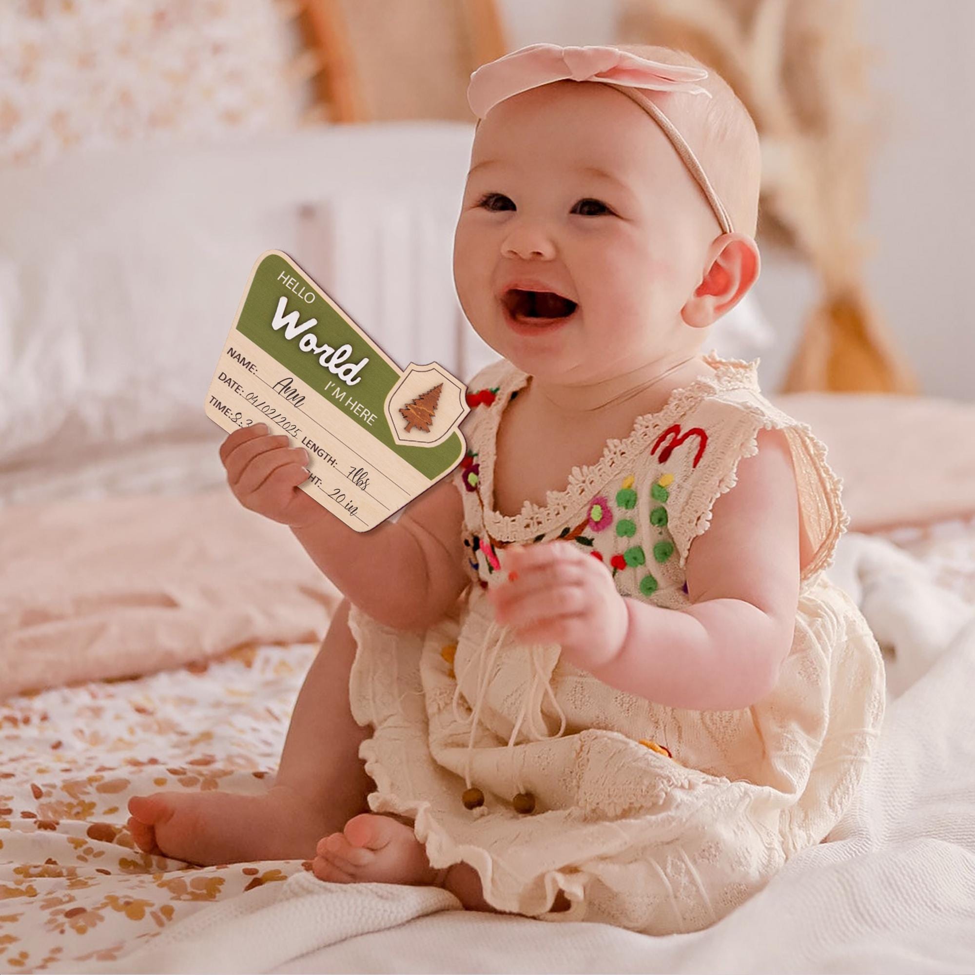 Baby Announcement With Birth Stats, National Park Baby Name Sign, Woodland Nursery Name Sign, Baby Photo Prop, Custom Newborn Reveal Sign