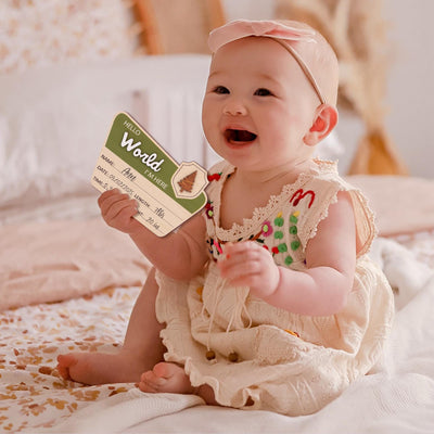 Baby Announcement With Birth Stats, National Park Baby Name Sign, Woodland Nursery Name Sign, Baby Photo Prop, Custom Newborn Reveal Sign