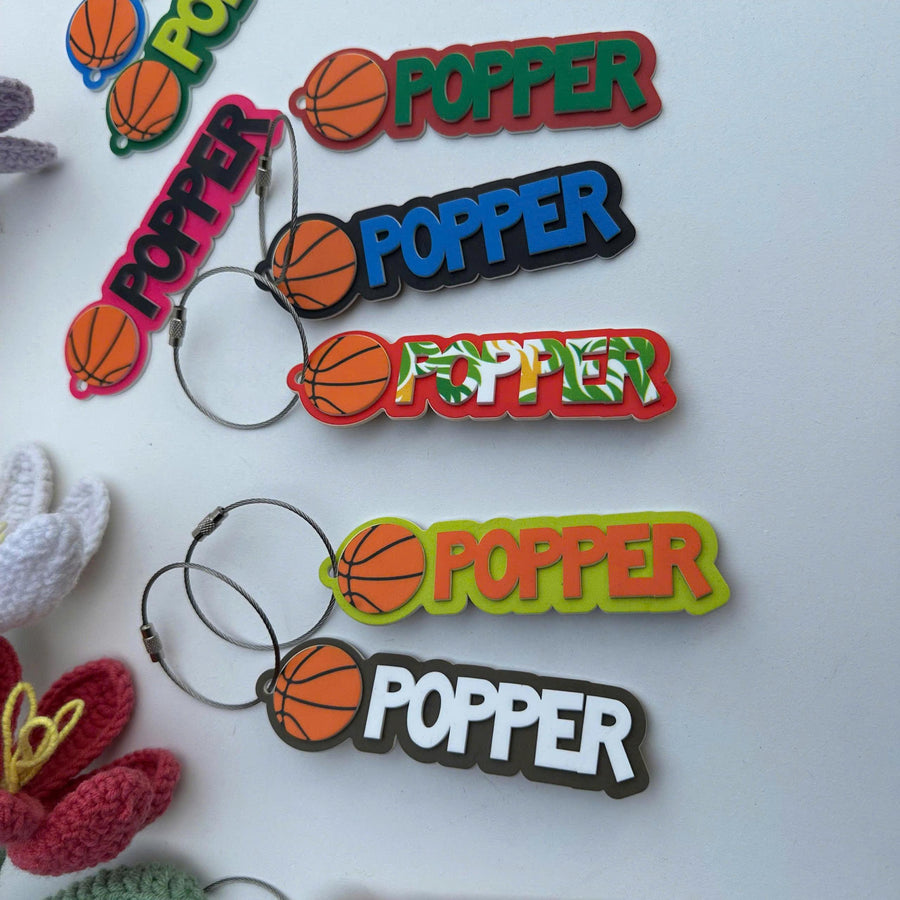 Custom Basketball Name Keychain: Personalized Sports Bag Tag