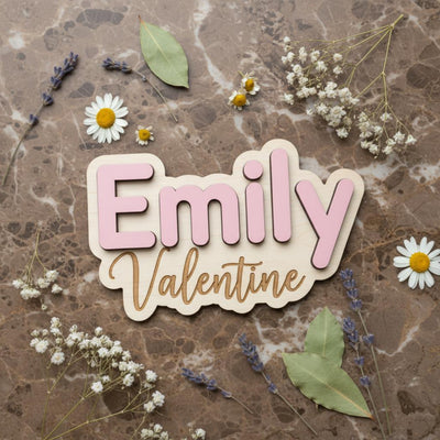 Custom Baby Name Sign, Personalized Baby Name Sign, Custom Baby Name Plaque, Nursery Name Sign, Baby Girl Room Decor, Newborn Name Sign