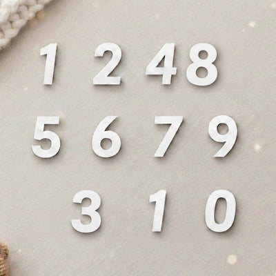 Acrylic Baby Monthly Milestone Sign with Numbers, Newborn Photo Prop