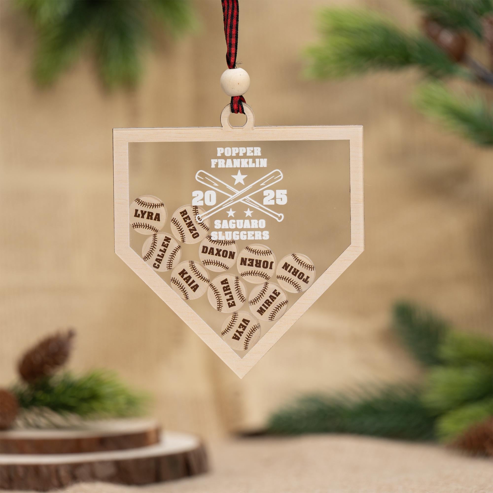 Personalized Baseball Team Ornament, Sports Christmas Ornament, Baseball Gifts For Coach, Baseball Ornament, Baseball Gifts For Players