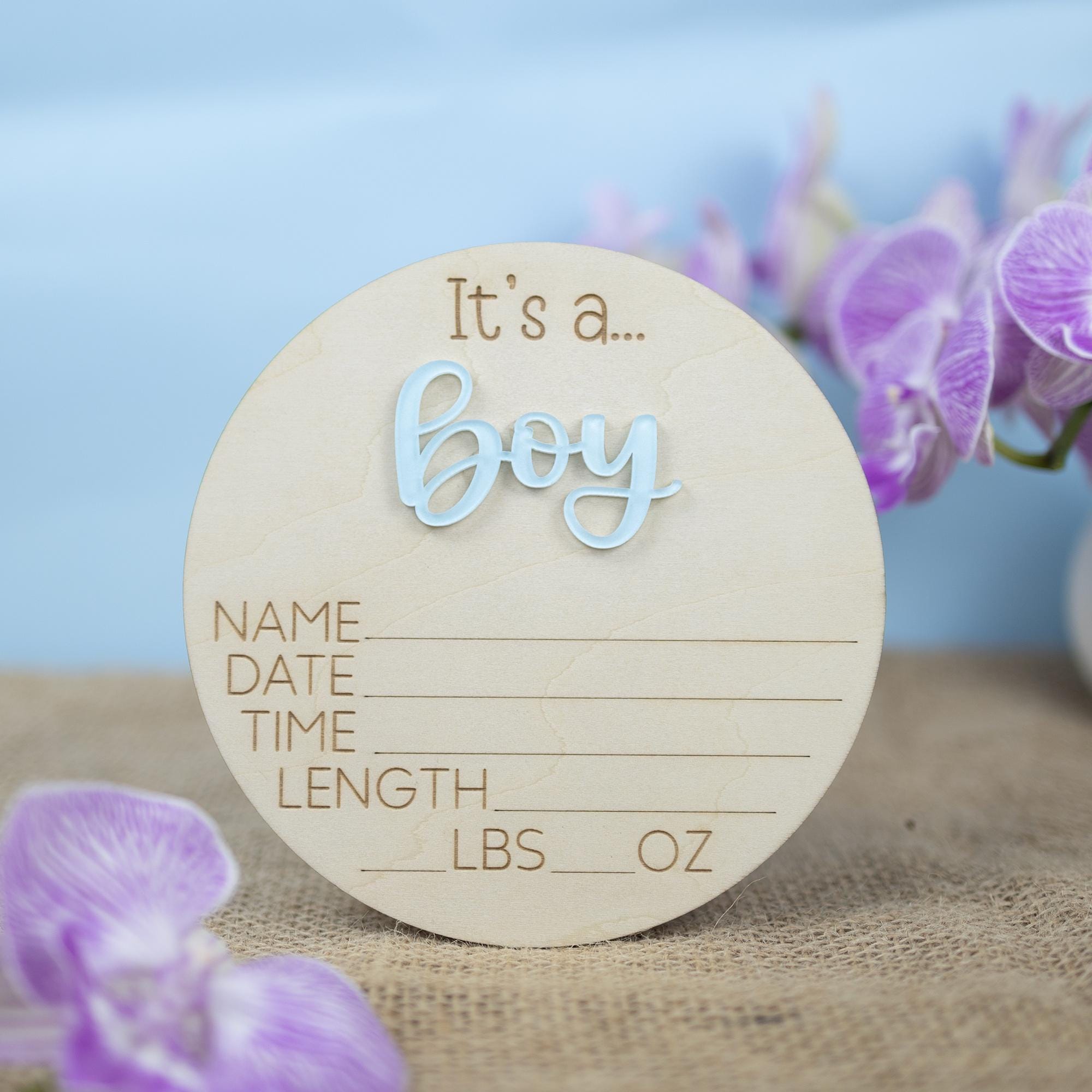 Surprise Gender Reveal Sign, Wooden Baby Announcement Sign, It's A Girl Sign, It's A Boy Announcement, Birth Stat Sign, Baby Shower Gift
