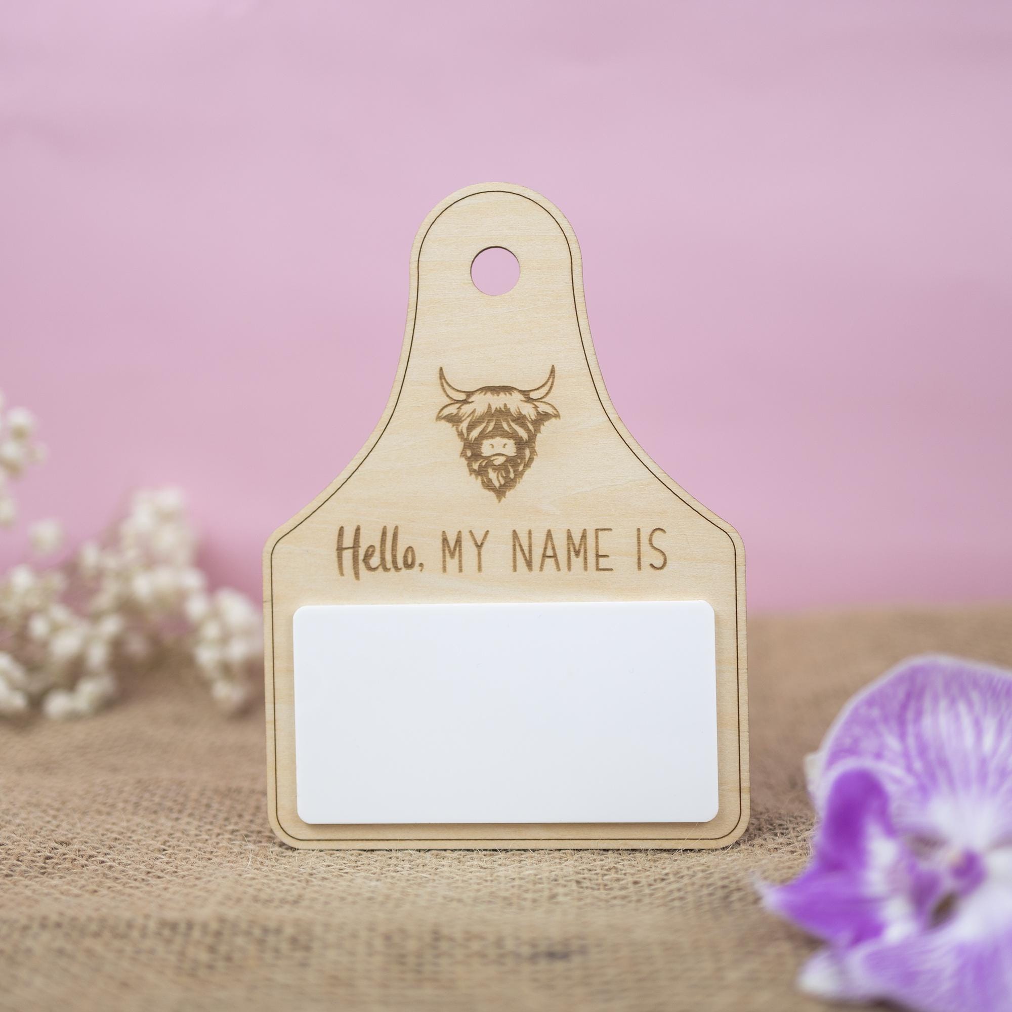 Highland Cow Baby Name Sign, Name Reveal Sign, Birth Announcement, Baby Birth Stats Sign, Baby Name Announcement, Name Announcement Sign