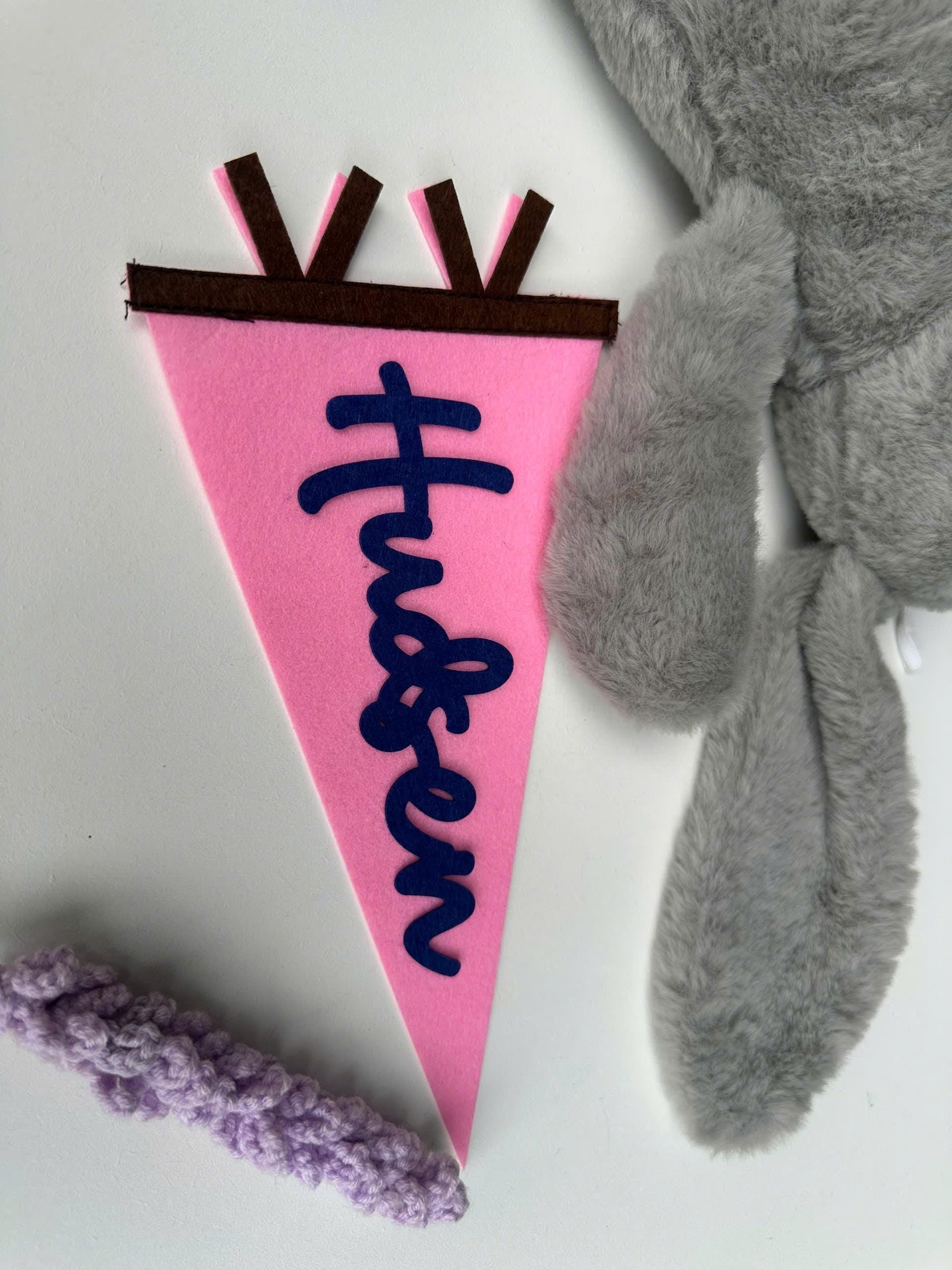 Custom Felt Name Flag: Personalized Nursery Decor