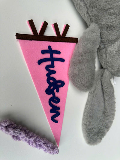 Custom Felt Name Flag: Personalized Nursery Decor