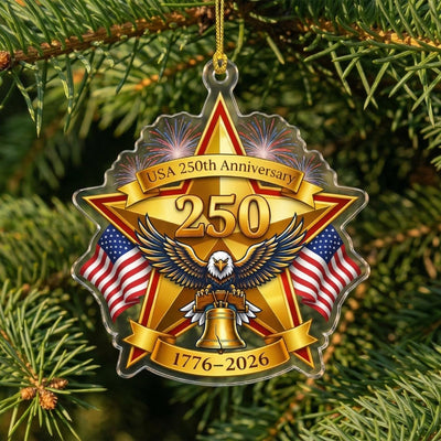 USA 250th Anniversary Ornament, Semiquincentennial Eagle Gift, 1776-2026 Car Hanging Accessory, America 250th Birthday Decor