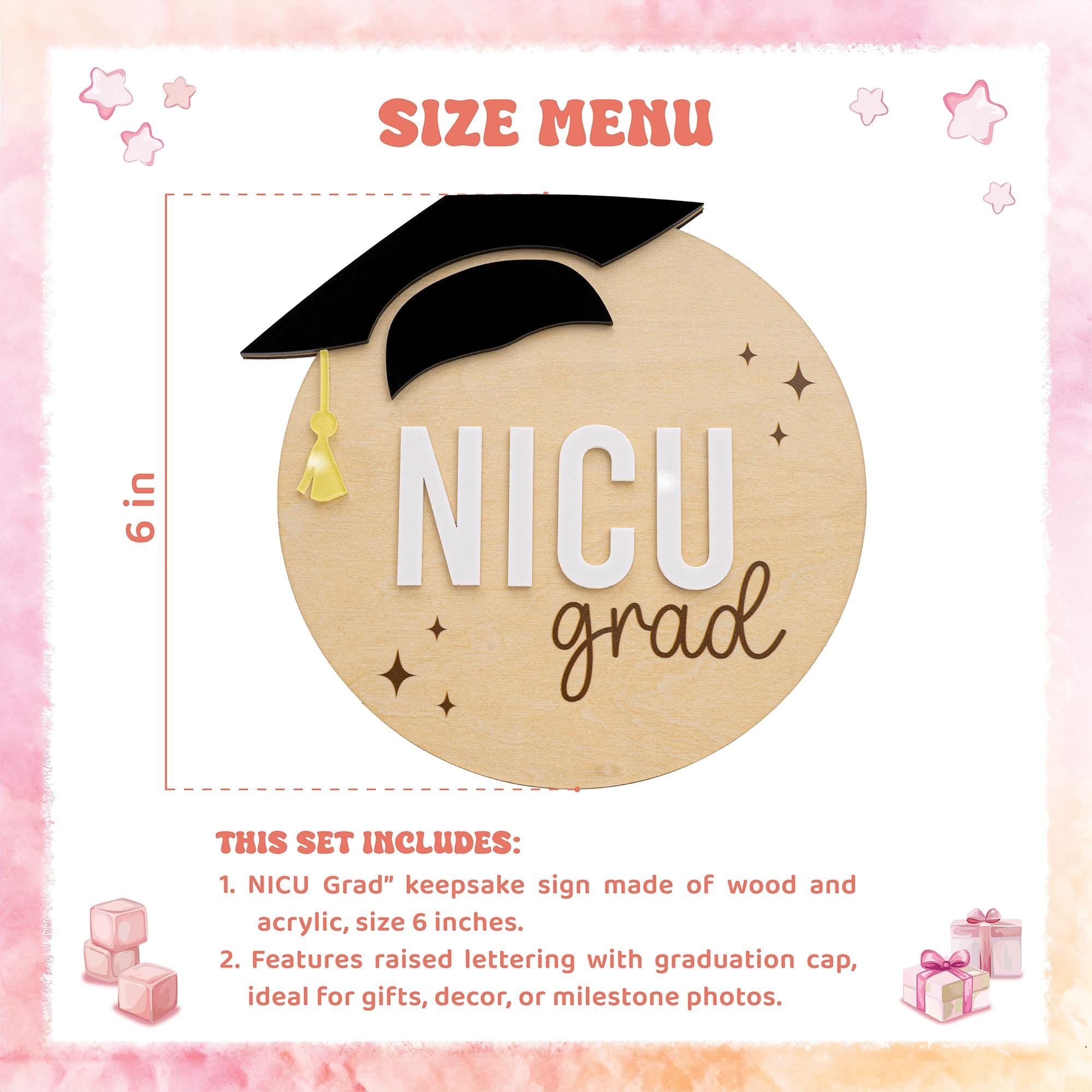 Nicu Grad Baby, Nicu Graduation, Nicu Sign, Gift For Nicu Baby, Nicu Warrior, Newborn Photo Prop, Sign For Baby Shower, Sign For Hospital