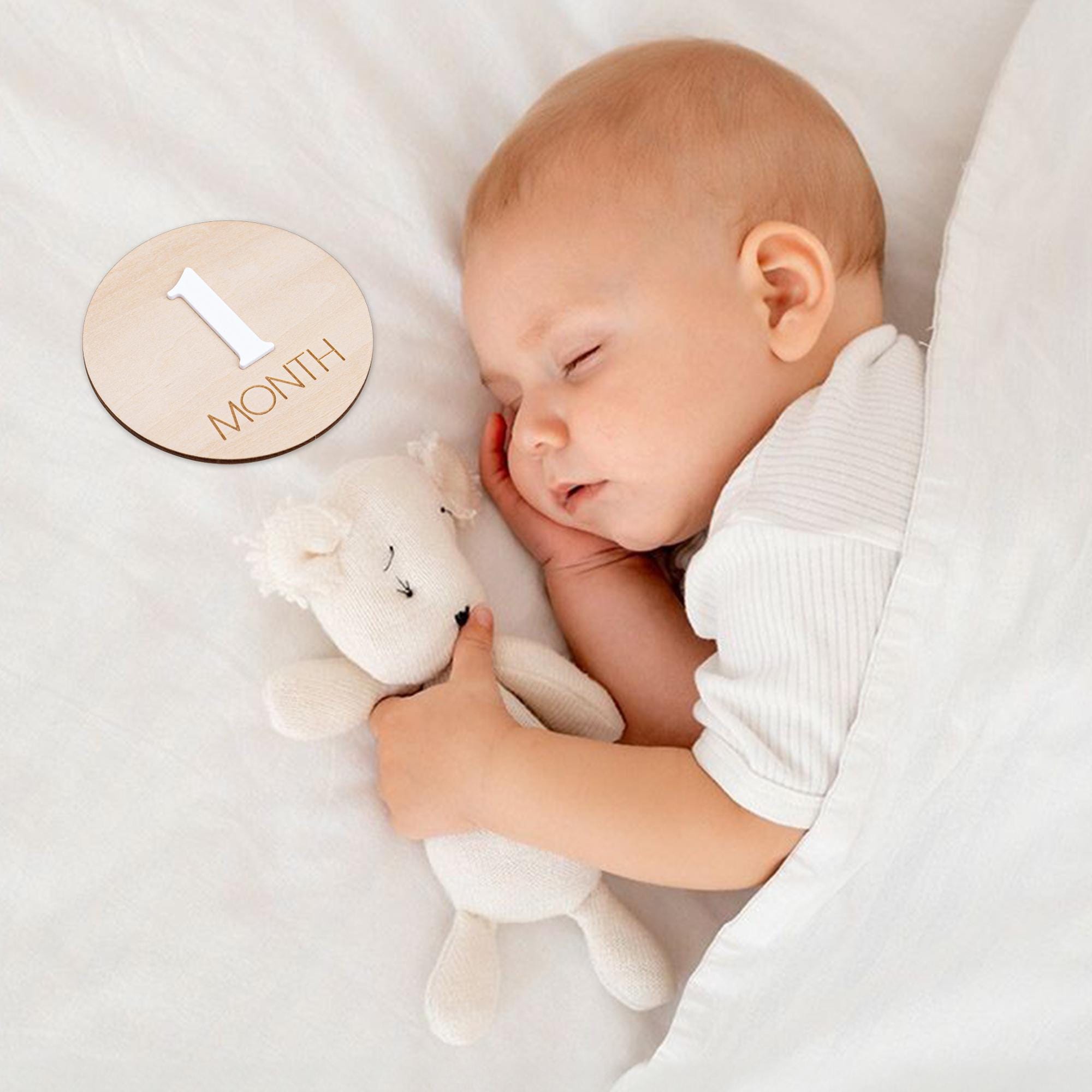 Baby Monthly Milestone Discs, Monthly Milestone Cards Baby, 3D Wood Engraved Monthly Milestone Markers, Newborn Photo Props,Boho Baby Shower