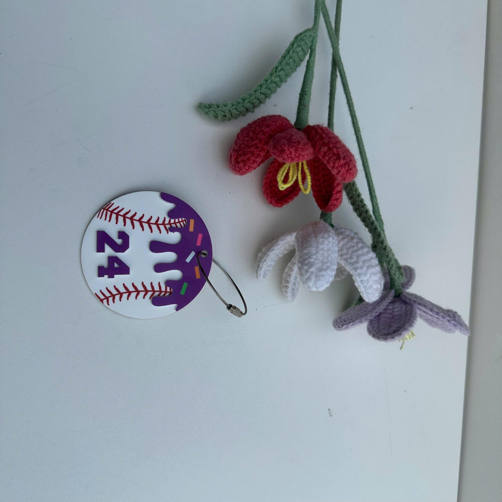 Personalized Baseball Keychain, Custom Baseball Number Keychain, Baseball Player Gift, Little League Team Gift, Acrylic Baseball Bag Tag