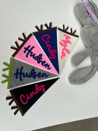 Custom Felt Name Flag: Personalized Nursery Decor