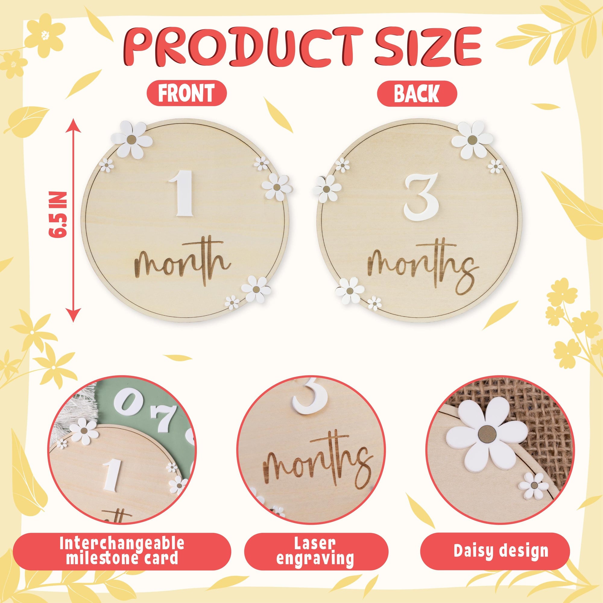 Baby Monthly Milestone Sign, Baby Photo Prop, Baby Girl Month Milestone, Monthly Milestone Photo, Monthly Milestone Sign, Milestone Marker