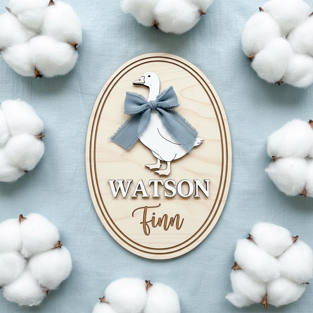 Personalized Baby Name Wood Sign, Hello World Nursery Decor