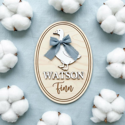 Personalized Baby Name Wood Sign, Hello World Nursery Decor