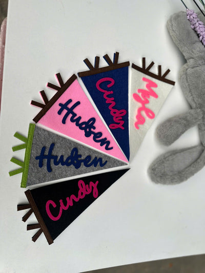 Custom Felt Name Flag: Personalized Nursery Decor
