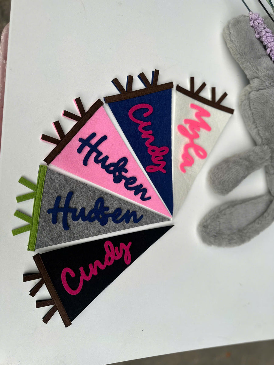 Custom Felt Name Flag: Personalized Nursery Decor
