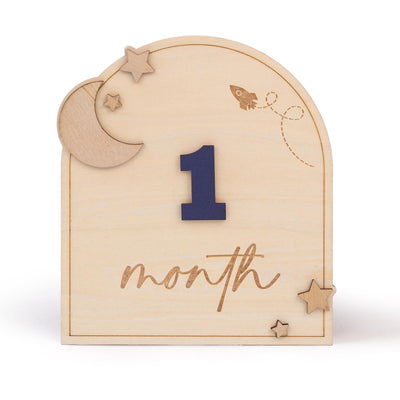 Baby Milestone Sign, Wooden Interchangeable Milestone Card, Baby Monthly Milestone Marker, Gift For Newborn, Baby Shower Gift, Nursery Decor
