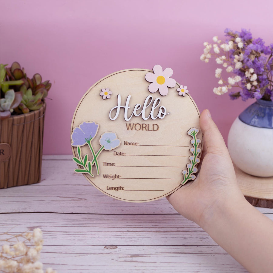 Birth Announcement Sign For Girl, Baby Announcement Name Sign For Hospital, Baby Announcement Sign, Coquette Daisy Newborn Gift,Newborn Sign