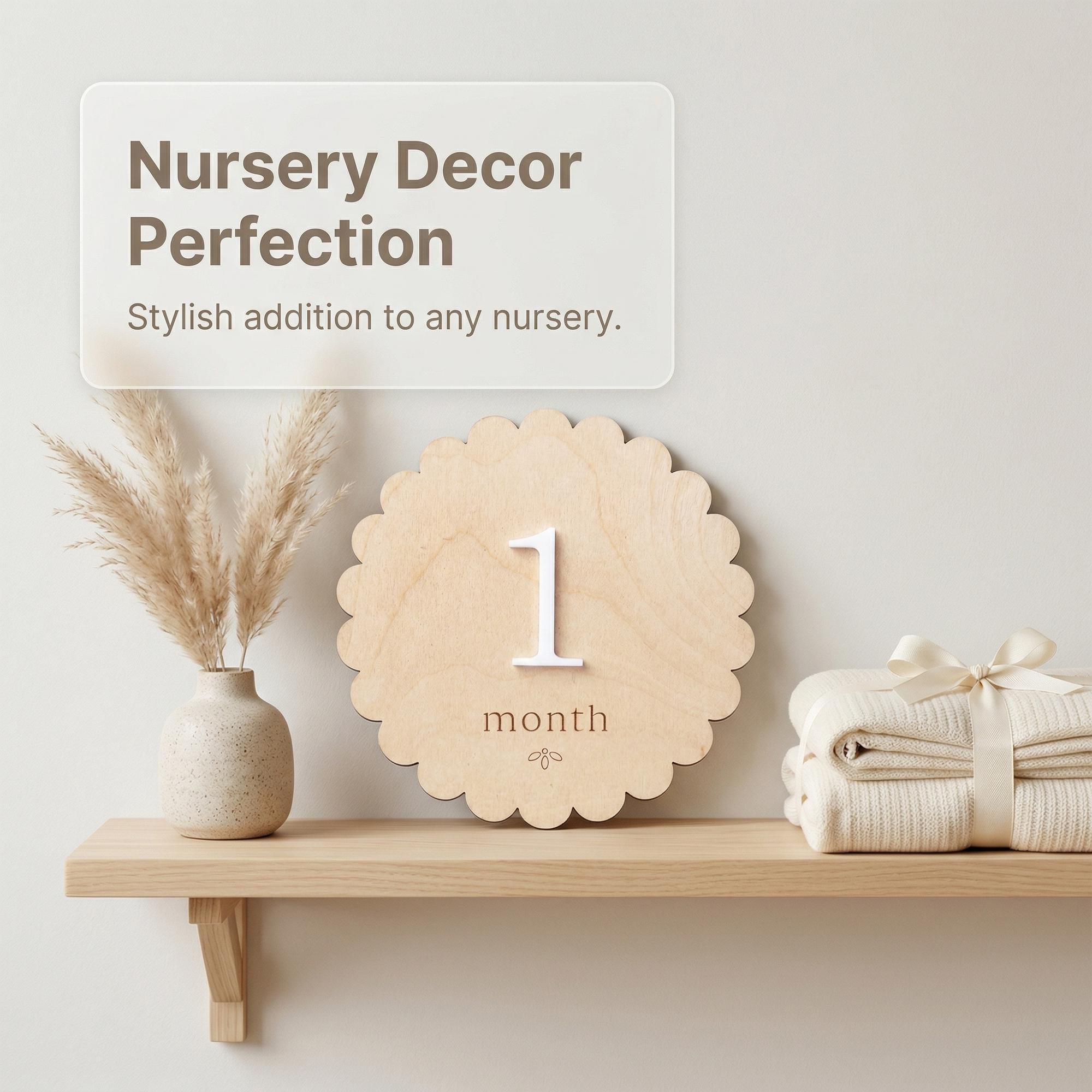 Baby Milestone Discs Wooden Monthly Milestone Sign Baby Month Markers Newborn Photo Prop First Year Baby Photo Props Baby Milestone Photo