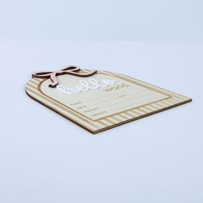 Baby Stat Sign, Hello World Birth Announcement, Hello World Baby Announcement Sign, Baby Photo Props, Welcome Baby Sign