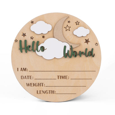 Birth Stats Sign, 3D Baby Birth Announcement Sign, Hello World Sign, Newborn Photo Prop, Baby Shower Gift for New Mom, Nursery Name Sign
