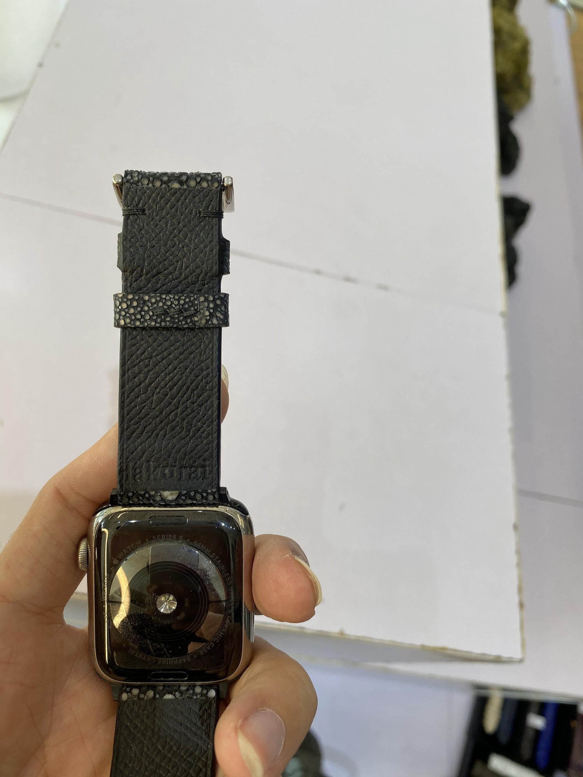 Handmade Stingray Leather Apple Watch Band: Custom Sizes