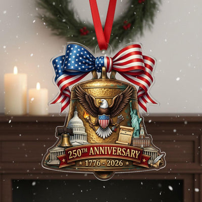 Semiquincentennial Gift 2026 USA 250th Anniversary Acrylic Ornament Liberty Bell Patriotic Decor Eagle History Souvenir