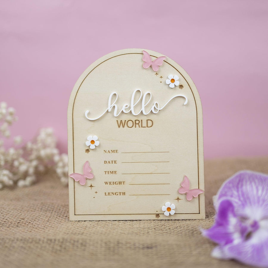 Hello World Newborn Sign, Baby Announcement Sign, Baby Sign For Hospital, Welcome Baby Sign, Baby Sign For Hospital, Gender Neutral Sign