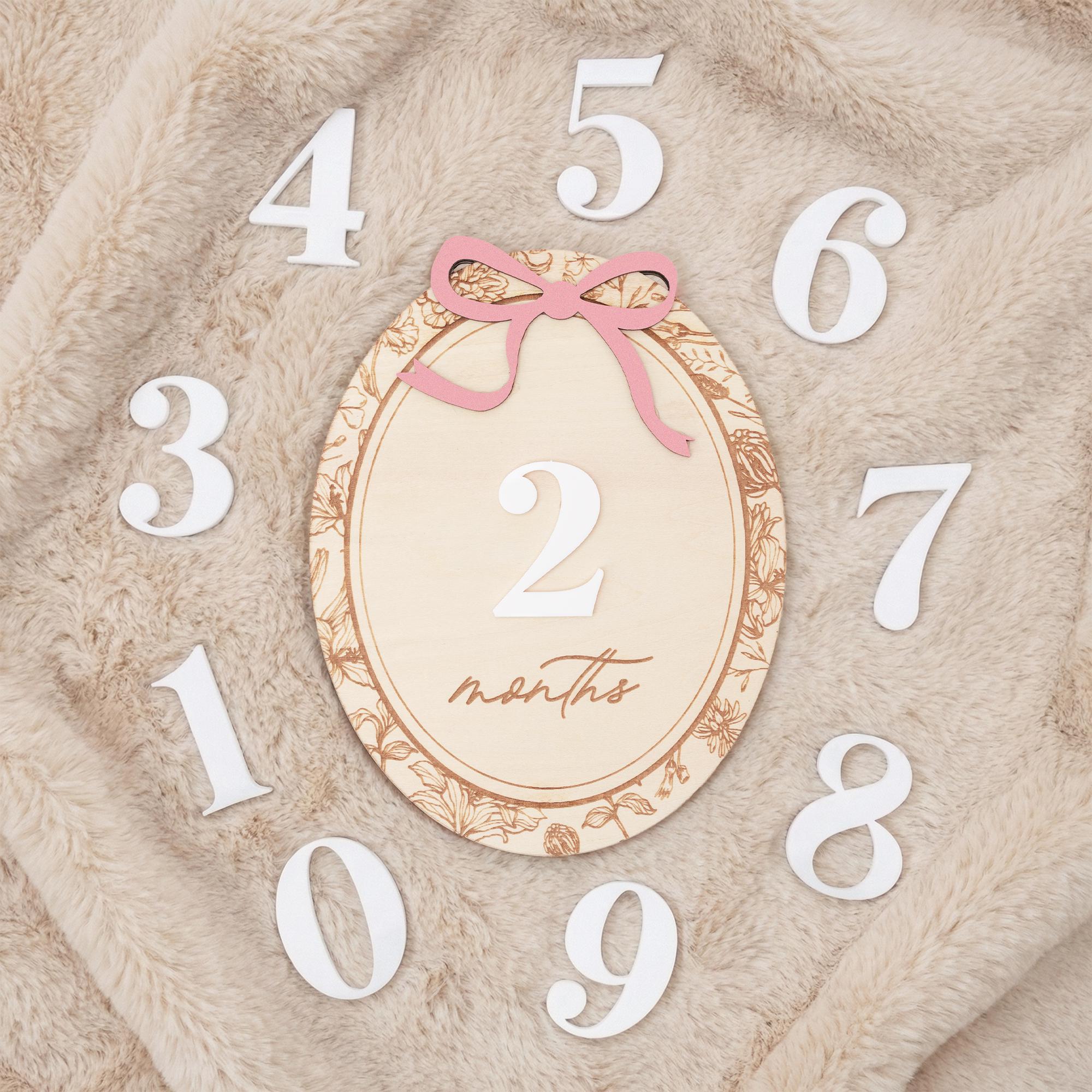 Baby Milestone Discs Wooden Monthly Milestone Sign Baby Month Markers Newborn Photo Prop First Year Baby Gift Baby Milestone Set