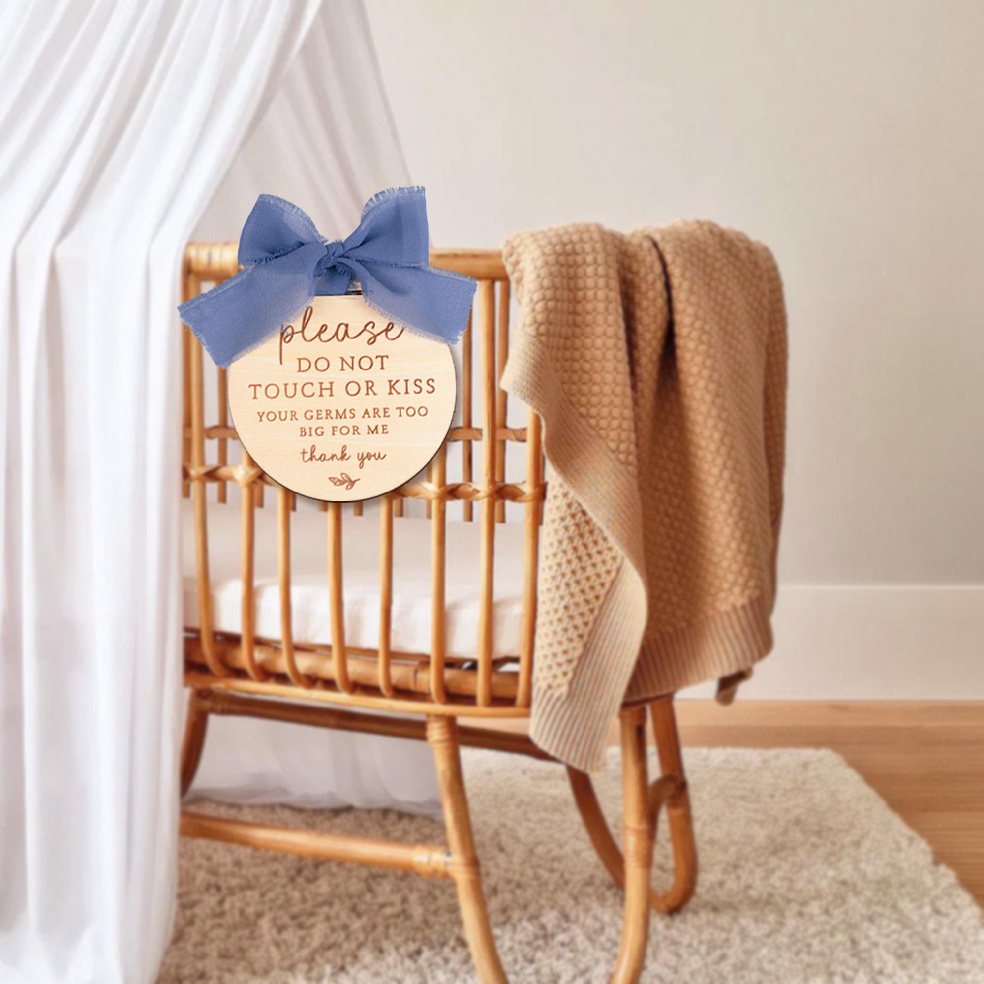 Please Do Not Touch or Kiss Sign, Baby Car Seat Sign No Touching, Gift For New Parents, Baby Shower Gift, Baby Keepsake Gift, Newborn Sign