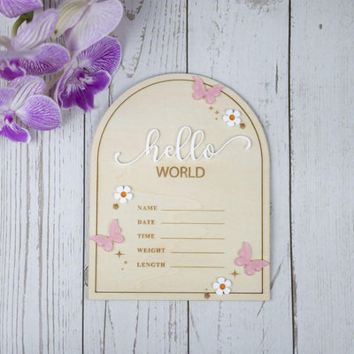 Hello World Newborn Sign, Baby Announcement Sign, Baby Sign For Hospital, Welcome Baby Sign, Baby Sign For Hospital, Gender Neutral Sign