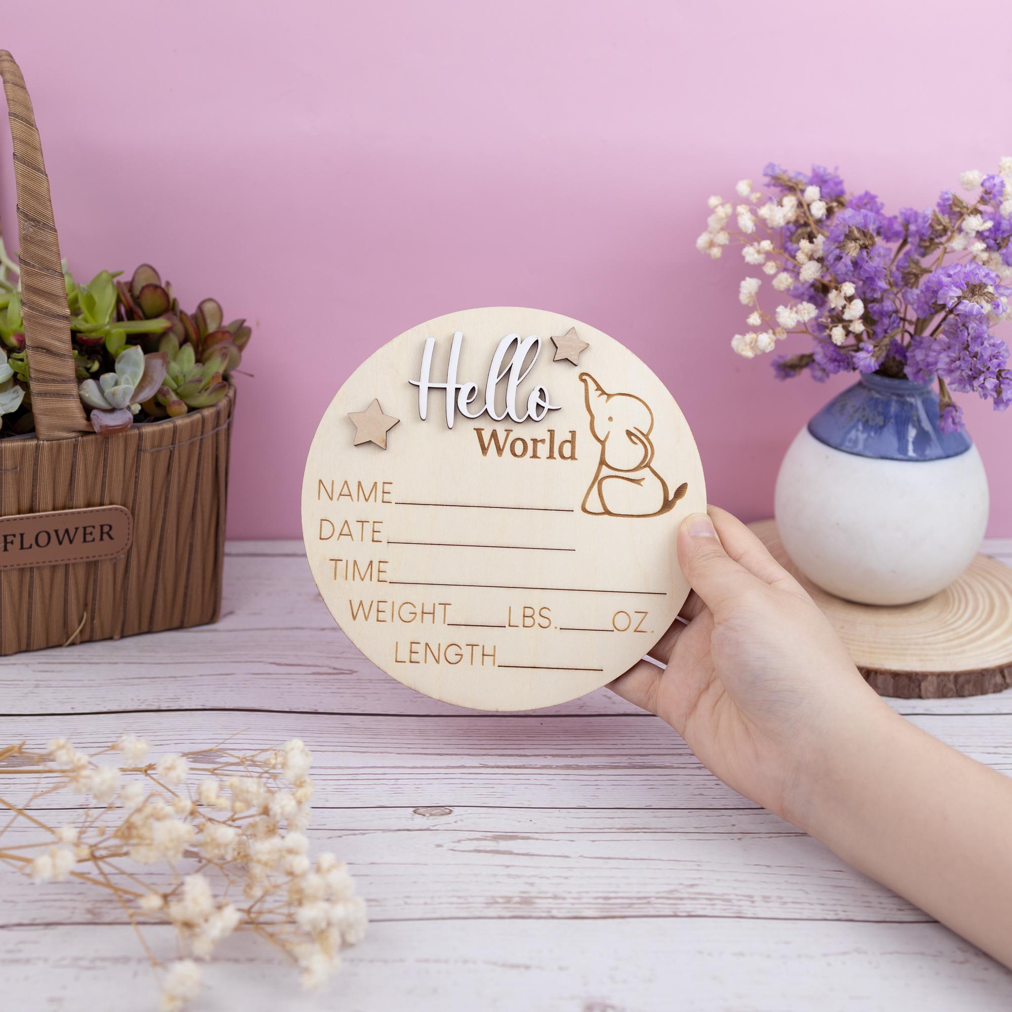 Baby Stats Sign For Photos, Wooden Birth Announcement Sign, Birth Announcement Stat Sign, Baby Name Sign, Hospital Name Baby, Nursery Decor