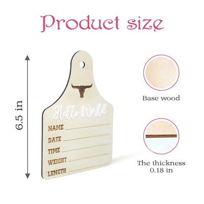 Baby Boy Birth Stats Sign, Hello World Baby Announcement Sign, Newborn Hospital Photo Prop, Boy Nursery Door Hanger, Newborn Photo Prop