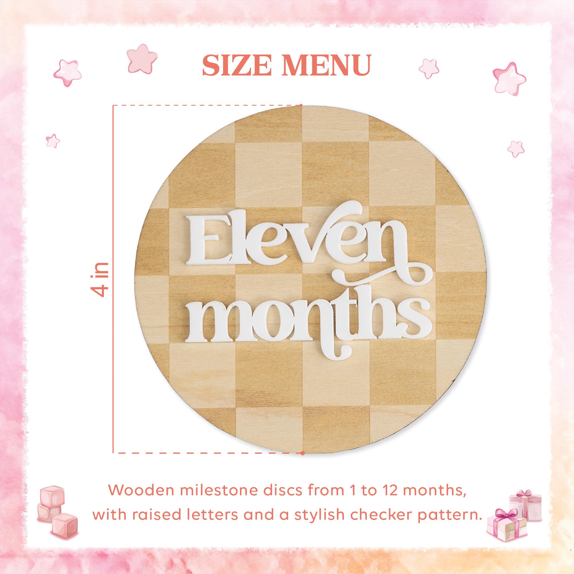 Baby Milestone Set, Monthly Milestone Disc Set, Baby Monthly Milestone Cards, 3D Baby Photo Prop Set, Baby Shower Gift, Newborn Keepsake