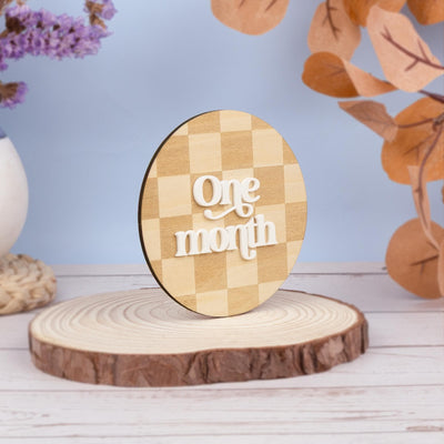 Baby Milestone Set, Monthly Milestone Disc Set, Baby Monthly Milestone Cards, 3D Baby Photo Prop Set, Baby Shower Gift, Newborn Keepsake