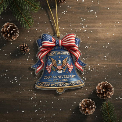 Semiquincentennial Gift 2026 USA 250th Anniversary Ornament Liberty Bell Hanging Pendant Patriotic Eagle Proud American Decor
