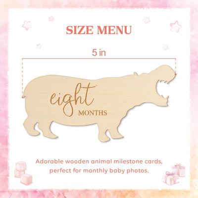 Monthly Milestone Marker Animal Theme, Safari Animal Baby Milestone Set, Safari Animals For Baby Photos, Baby Milestone Cards, Hello World