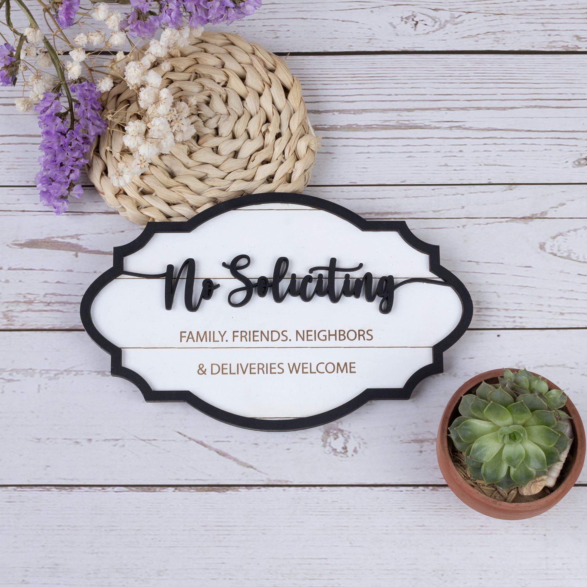 No Soliciting Sign, Do Not Ring the Door Bell, Do Not Knock Sign, Funny Door Sign, Door Hanger Sign, Black and White Sign, Door Bell Sign
