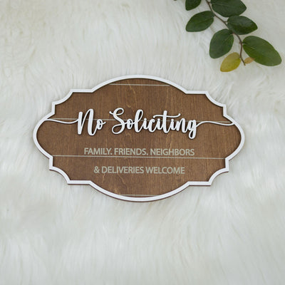 No Soliciting Sign, No Soliciting Family Friends Neighbors Welcome, No Knocking Sign, Please Do Not Disturb Door Sign, Baby Sleeping Sign