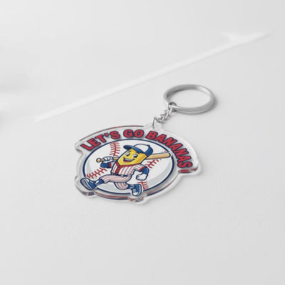 Funny Baseball Keychain, Cute Baseball Fan Keychain, Baseball Bag Charm, Acrylic Baseball Keychain, Baseball Lover Gift